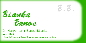 bianka banos business card